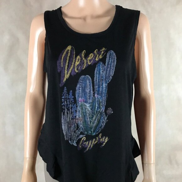 JESSICA SIMPSON 'Desert Gypsy' Ruffled Hem Tank Top NWT Small - Picture 3 of 8